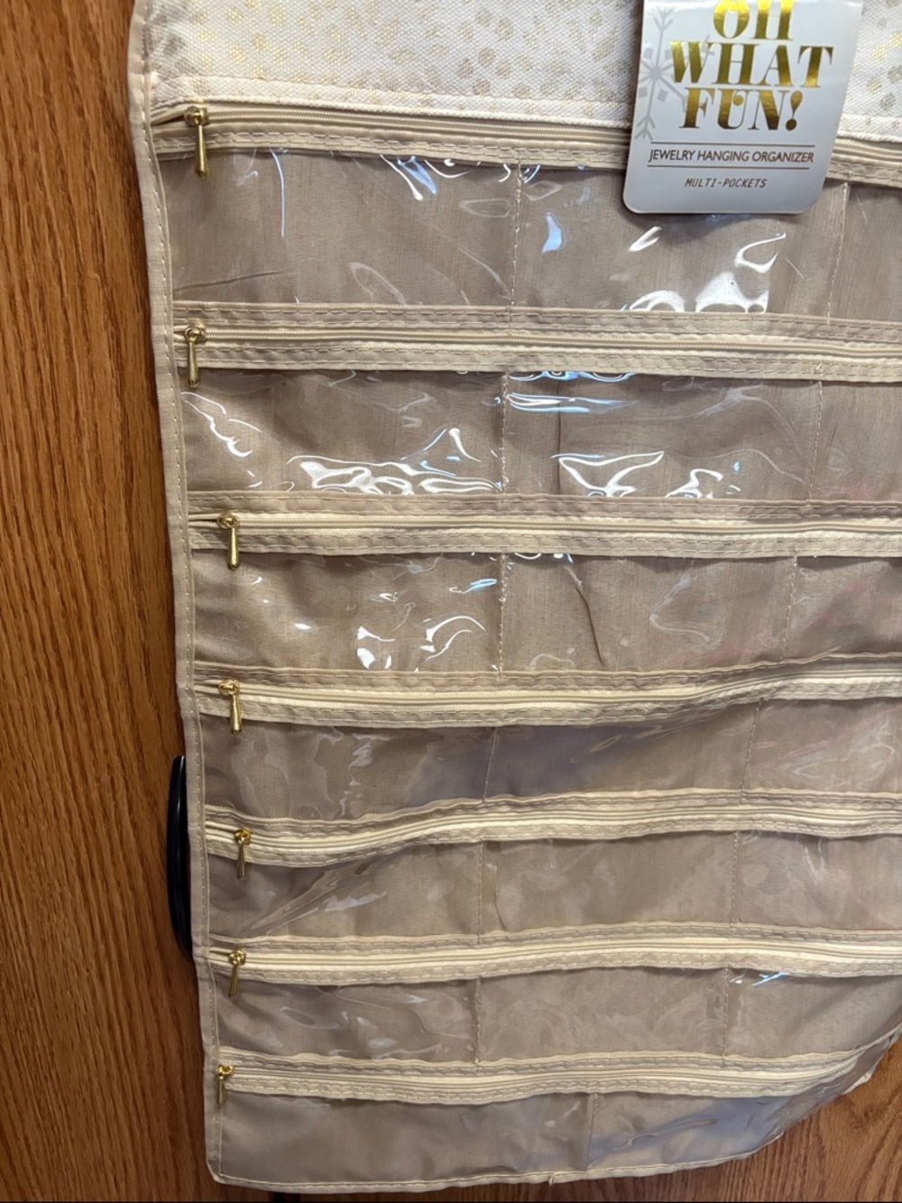Raymond Waites "Oh What Fun!" Double sided Hanging Jewelry Organizer - Cream - Picture 3 of 4